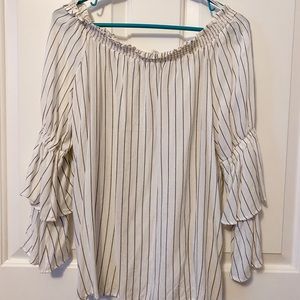 Across the shoulder flowy top!